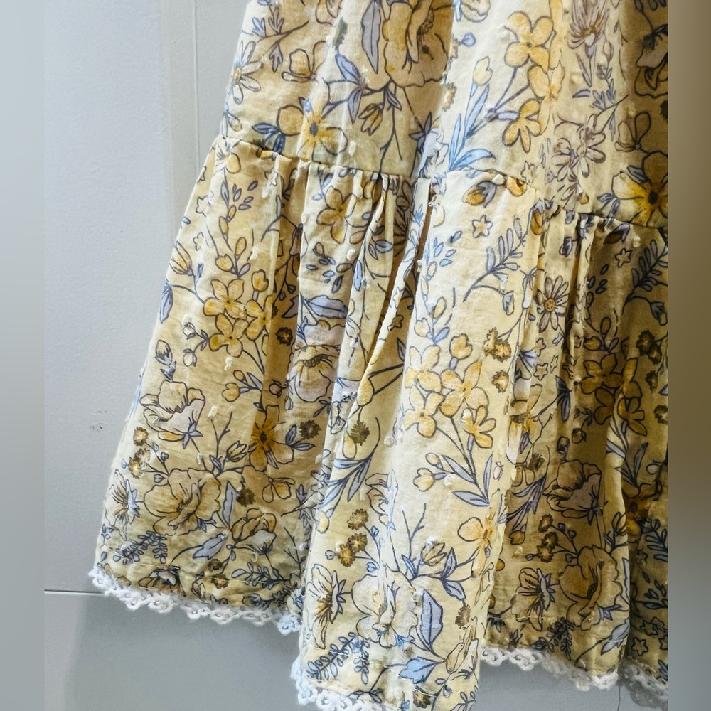 Catherine Malandrino yellow floral dress with matching hat size 2T - Picture 3 of 6